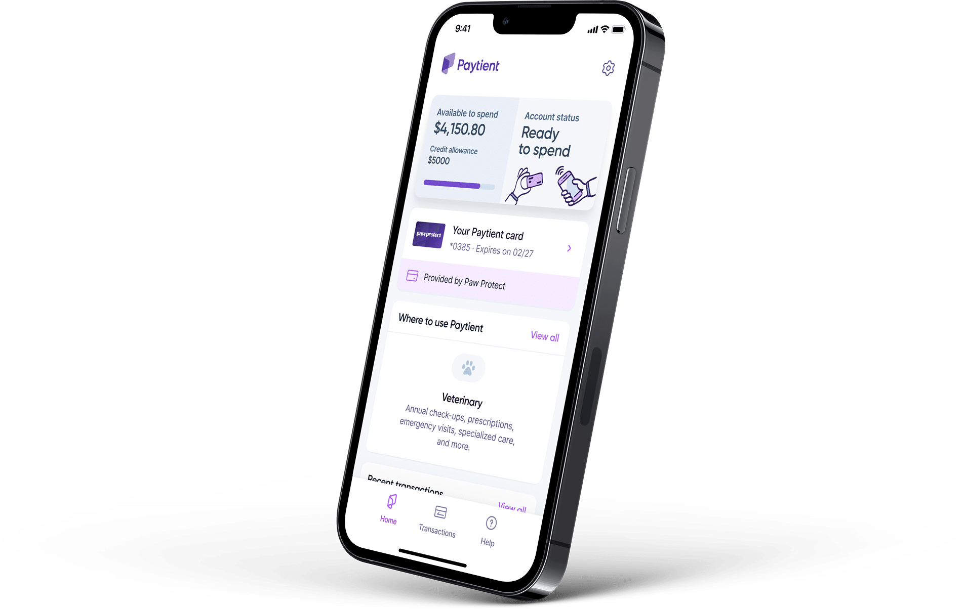 Paytient mobile phone app